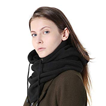 UPmall Multipurpose Use Thermal Fleece Hooded Balaclava Warm Ski Bike Wind Stopper Full Face Mask Neck Warmer for Winter Outdoor Activities