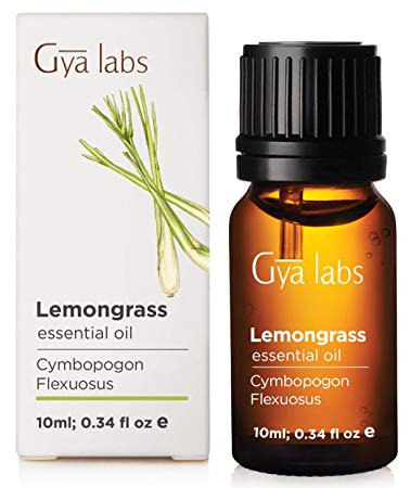 Lemongrass Essential Oil for Diffuser and Skin (10ml) - 100% Pure Therapeutic Grade - Gya Labs