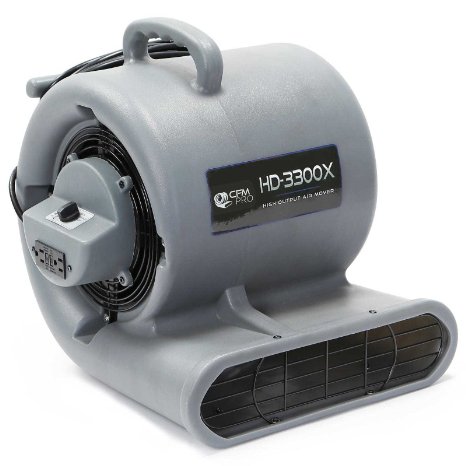 CFM PRO Air Mover & Carpet Dryer Blower Fan - 3,300 Series