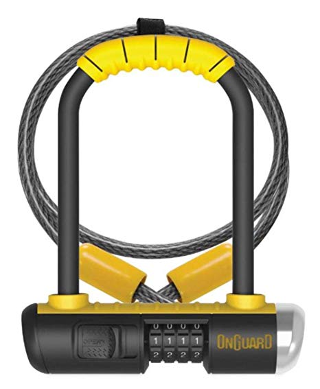 Onguard Bulldog Mini Combo Lock w/ 4' X10mm Cable - Yellow, one Size