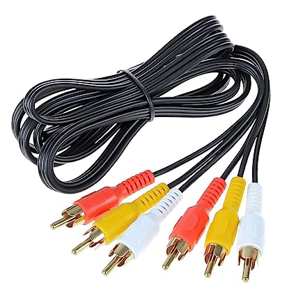 GREATLINK 3RCA Audio/Video Composite Cable Gold Plated DVD/VCR/SAT Yellow/White/red connectors 3 Male to 3 Male (3 Feet)