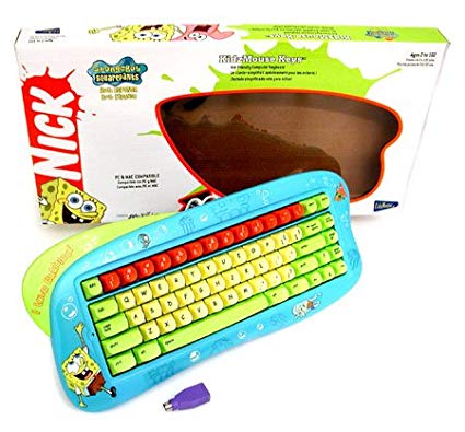 ACP KMK034-04 USB/PS2 Spongebob Keyboard Kidzmouse Colorful Kids Keyboard