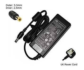 Laptop Charger for Toshiba Satellite L50-B-18C L50-B-18D L50-B-18E L50-B-18K L50-B-192 Compatible Replacement Notebook Adapter Adaptor Power Supply - Laptop Power (TM) Branded (UK Powercord and 12 Month Warranty)