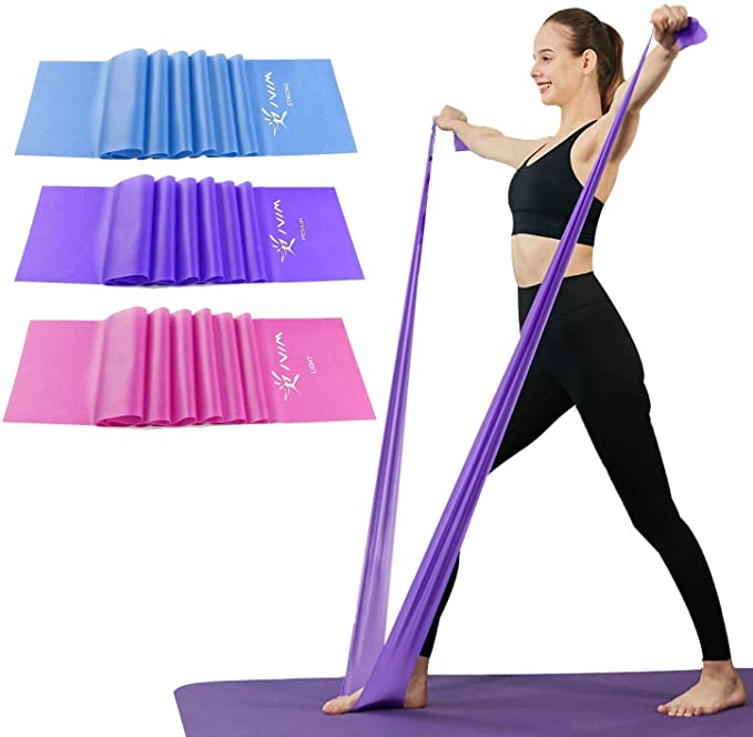 IVIM Therapy Flat Resistance Bands Set, Latex Free Flat Exercise Stretch Bands for Stretching, Flexibility, Pilates, Yoga, Ballet, Gymnastics and Rehabilitation