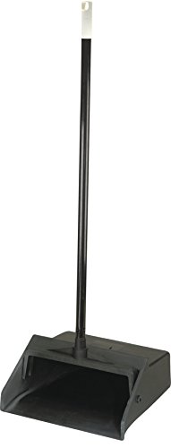 Carlisle 36141003-1 Duo-Pan Plastic Upright Lobby Dustpan with Metal Handle, 30" Length, Black