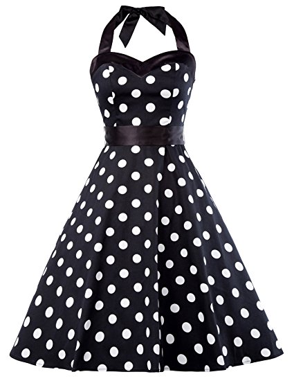 GRACE KARIN Women's Printed 1950's Vintage Retro Cocktail Party Dresses CL6092