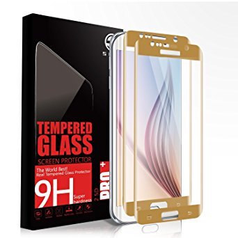 Galaxy S6 Edge Plus Glass Screen Protector SGIN, [2Pack Gold]Highest Quality Premium Tempered Glass Anti-Scratch, Clear HD Screen Film for Galaxy S6 Edge Plus(Full Screen Coverage)