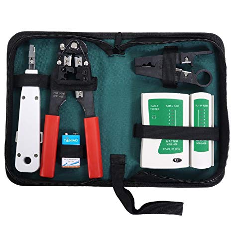 SGILE Network Repair Kits Professional Network Tools Kits Computer Maintenacnce Lan Cable Tester (1/6)