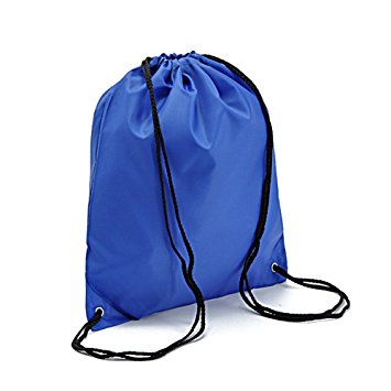 BINGONE Folding Sport Backpack Nylon Drawstring Bag Home Travel Storage Use Royalblue