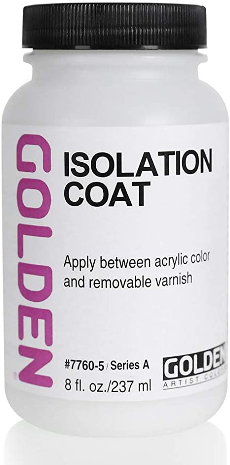 Golden Artist Colors Isolation Coat, to Unify and Protect The Painting Surface, 8 Ounce jar (7760-5)