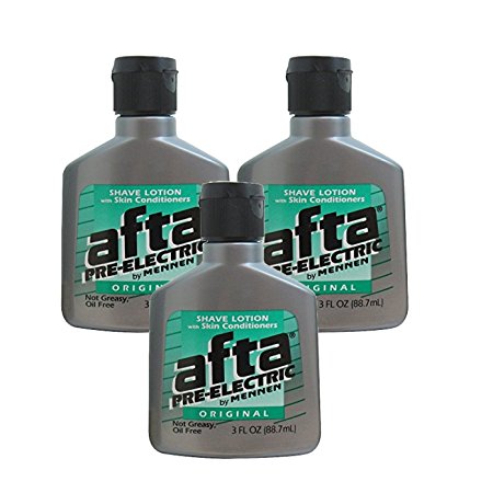 Mennen Afta Pre-Electric Shave Lotion, 3 Ounce (Pack of 3)