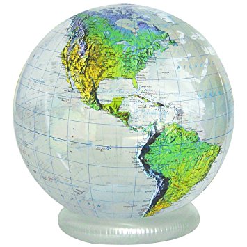 Jet Creations 36" Inflatable Globe - Clear Topographic