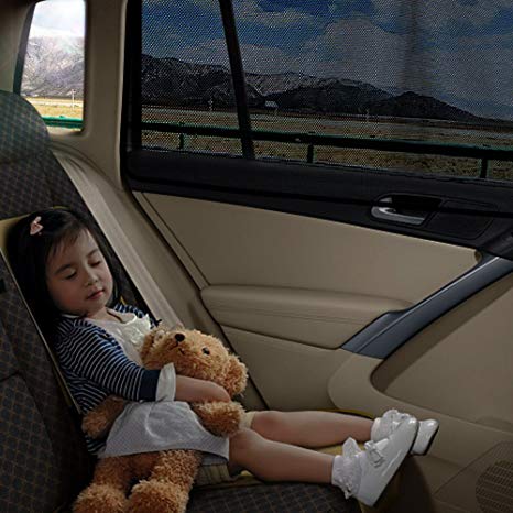 aokway Car Sun Shade, Car Side Rear Window Shade Mesh Magnetic Protect Your Kids and Pets in The Back seat from Sun Glare and Heat