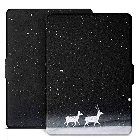 Ayotu Colorful Case for All-New Kindle(8th Generation 2016) E-reader Auto Wake and Sleep Smart Protective Cover,Case for All-New Kindle (6" Display, 8th Gen 2016 Release),K8-9 The Amusing Deer