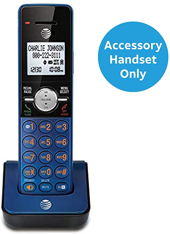 AT&T CL80173 Accessory Cordless Handset, Blue | Requires an AT&T CL82143 or CL83143 Cordless Phone System to Operate