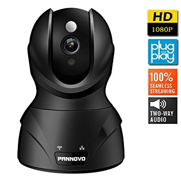 PANNOVO 1080P Wireless Wifi IP Security Camera-Home Video Monitoring Surveillance Camera with Night Vision,Pan/Tilt