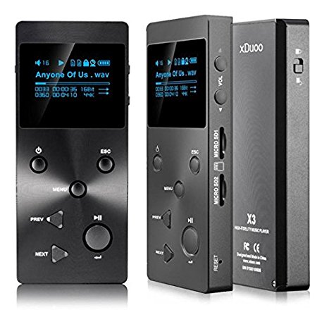 XDUOO X3 HIFI MP3 Player Lossless HD OLED Screen Music Player Support APE FLAC ALAC WAV WMA OGG MP3