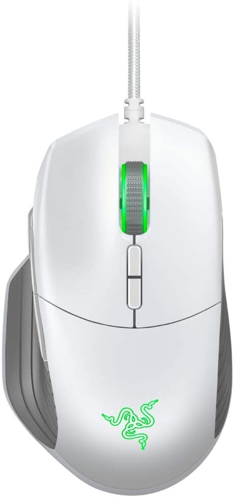 Razer Basilisk Mercury, True 16.000 5 Generation Optical Sensor, Removable DPI Clutch and Customisable Scroll Wheel Resistance, Ergonomic Form Factor, Esports Mouse, White