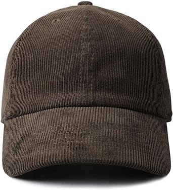 MIRMARU Classic Corduroy Cotton Baseball Caps Vintage Low Profile Dad Hat with Adjustable Strap with Brass Buckle