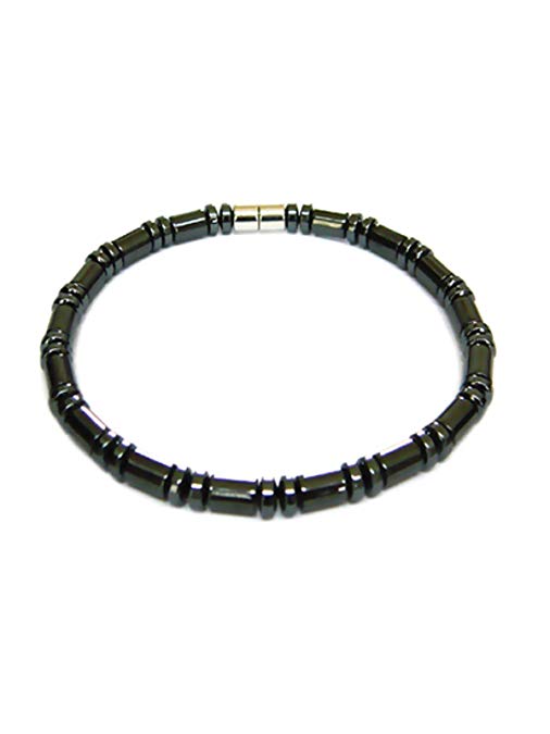 Accents Kingdom Men's Magnetic Hematite Cylindrical Bead Bracelet
