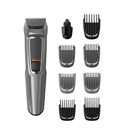 Philips Series 3000 9-in-1 Multi Grooming Kit for Beard and Hair with Nose Trimmer Attachment - MG3722/33