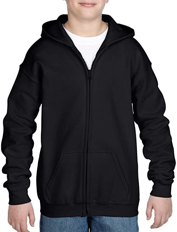 Gildan Kids Youth Full Zip Hooded Sweatshirt, Style G18600B