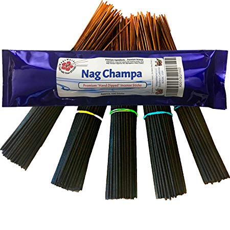 WagsMarket Premium Hand Dipped Incense Sticks, You Choose The Scent. 100-12in Sticks. (Nag Champa)