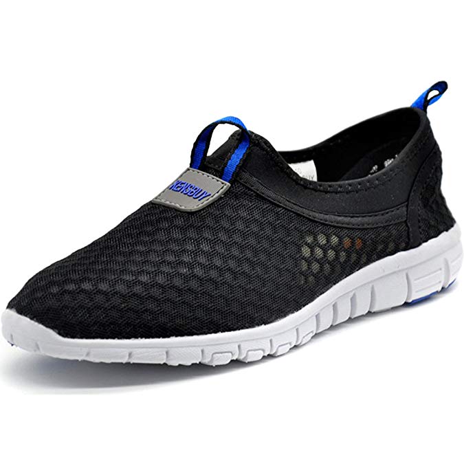 KENSBUY Men's Lightweight Slip on Mesh Shoes Quick Drying Aqua Water Shoes Athletic Sport Walking Sneaker