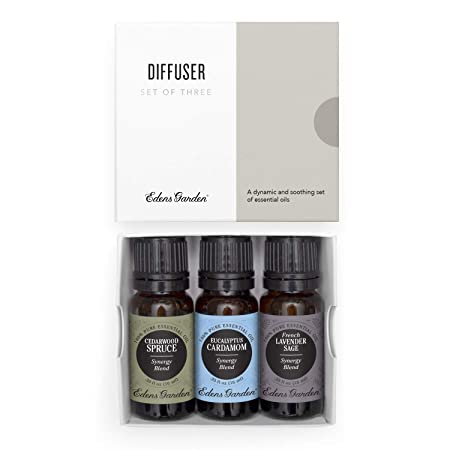 Edens Garden Diffuser Essential Oil 3 Set, Best 100% Pure Aromatherapy Starter Kit (For Diffusion & Therapeutic Use), 10 ml