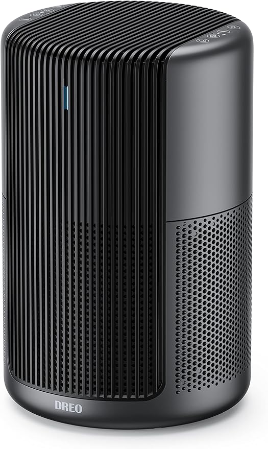 Dreo Air Purifiers for Bedroom Home Large Room, H13 True HEPA Filter for Allergies Pets, 283 ft² Coverage, 20dB Quiet Operation with 360° Filtration, Graphite, 9.84 * 9.84 * 15.2, (DR-HAP002DB)