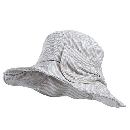 Women Foldable Summer Sun Hat - Wide Brim Beach Cotton Hats Travel Visor Cap