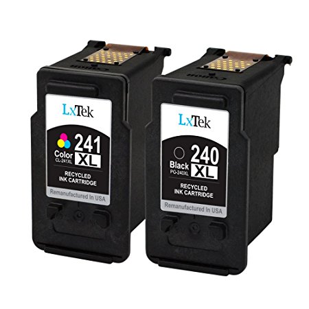 LxTek Remanufactured Ink Cartridge Replacement For Canon PG-240XL 240 XL CL-241XL (1 Black|1 Color) High Yiel For Canon PIXMA MG3620 MG3520 MX472 MX532 MG3522 MG3220 MX432 MX452 MX522 MX392 MX512