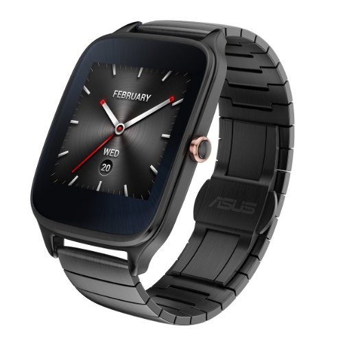 ASUS ZenWatch 2 Android Wear Smartwatch - 1.63", Gunmetal case with Gray Metal band (Discontinued by Manufacturer)