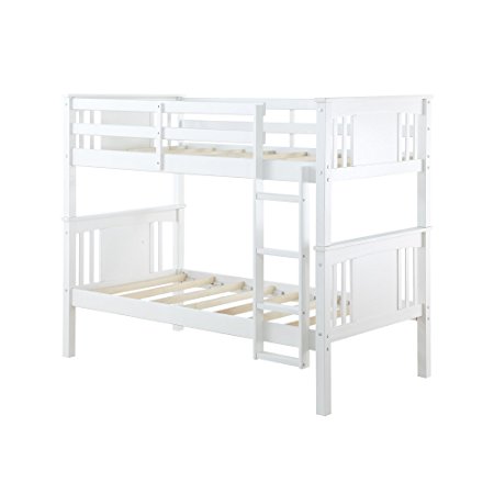 Dorel Living Dylan Bunk Bed, Twin, White