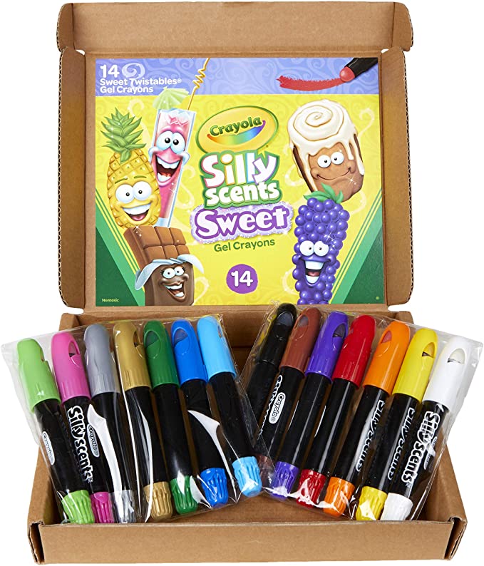 Crayola Silly Scents Gel Crayons, Scented Crayons, 14 Count, Gift for Kids, Age 3, 4, 5, 6