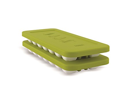 Joseph Joseph Quicksnap Plus Easy Release Ice-Cube Tray with Stackable Lid, Twin Pack - Green