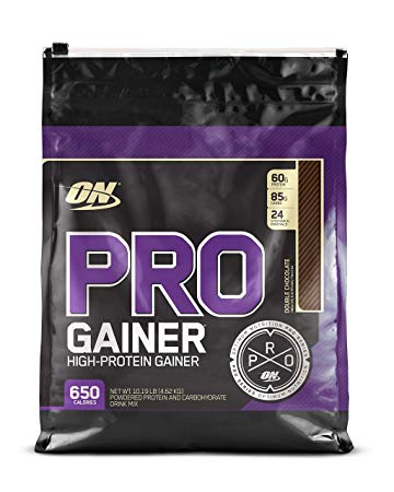 OPTIMUM NUTRITION Pro Gainer Protein Powder, Double Chocolate, 10.19 Pound