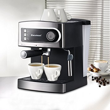 Excelvan 15 Bar Pump Espresso Italian Style Coffee Machine - Hot Drinks, Cappuccino & Coffee Maker 850W