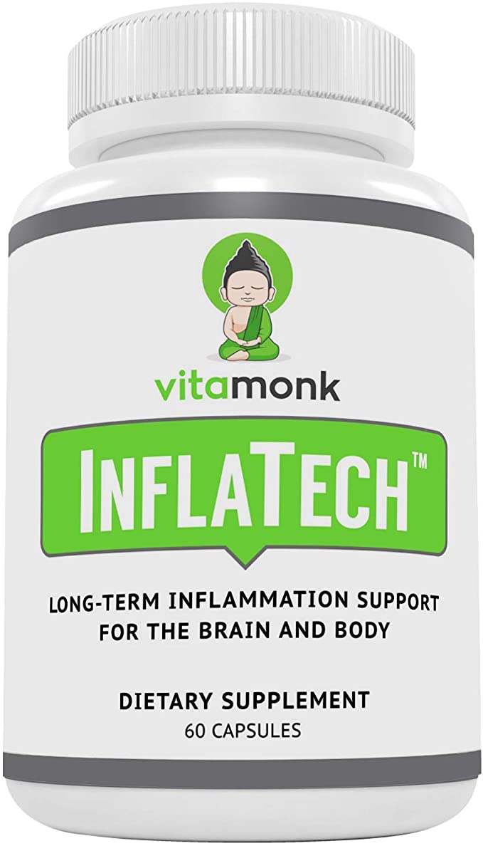InflaTech™ Whole Body Anti Inflammation Supplement - with Meriva Curcumin Phytosome SF - Inflammation Reducer with 29x Potency of Turmeric - Inflammation Relief Supplement - 60 Capsules