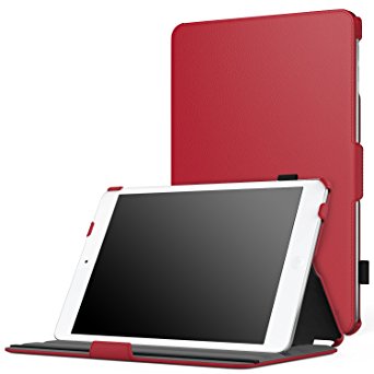 MoKo iPad Mini 4 Case - Slim-Fit Multi-angle Folio Cover Case With Auto Wake / Sleep for Apple iPad Mini 4 (2015 edition) 7.9 inch iOS Tablet, RED