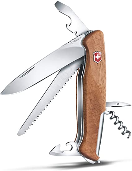 Victorinox - Victorinox RangerWood 55 - Swiss Army Pocket Knife - Walnut 130 mm - 11 Tools