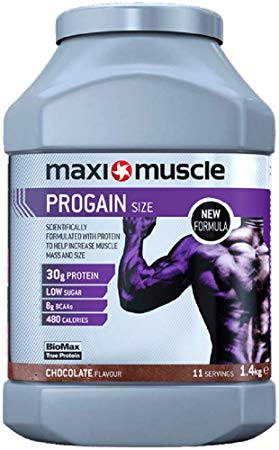 Maximuscle Progain High Protein Weight Gainer Powder, Chocolate, 1400 g