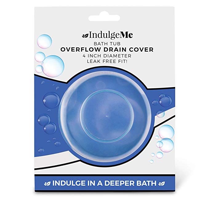 Overflow Drain Cover, 4 Inch Diameter, Enjoy a Deeper Bath, Fits Most Bathtubs Drain Covers