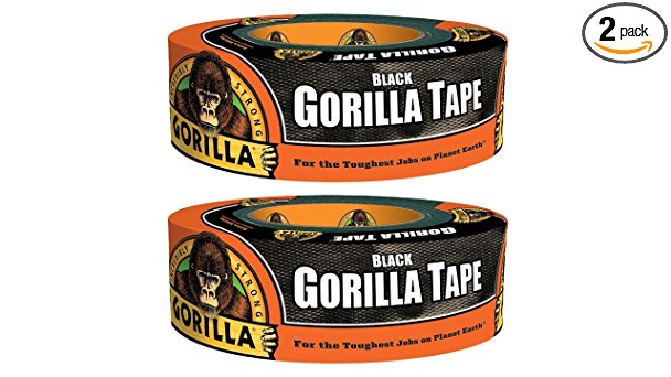 Gorilla 6035180-2 Tape (2 Pack), 1.88 " x 35 yd., Black