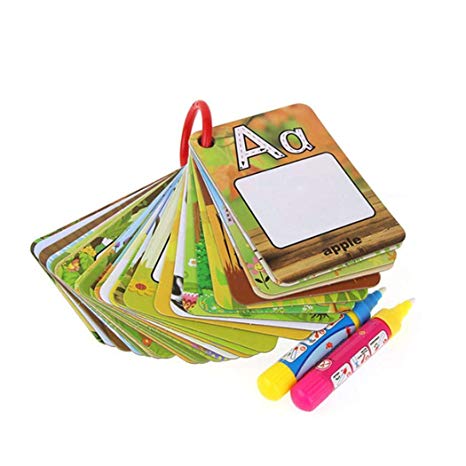 wekold 26Pcs Infant Alphabets Numbers Painting Board Pen Drawing Card Educational Toys