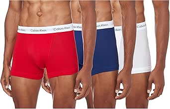 Calvin Klein Men's 3 Pack Cotton Stretch Boxer Briefs, Blue