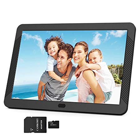 Digital Photo Frame 8 inches 1920x1080 IPS Screen   32GB SD Card HD Digital Picture Support 1080P Videos, 16:9 Widescreen, Photo Auto Rotation, Support USB Drive, SD, MMC, MS Card(Black)
