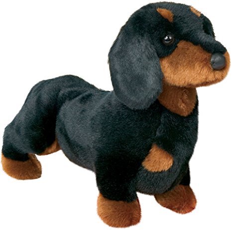 Stuffed Spats Black and Tan Dachshund Dog 14"