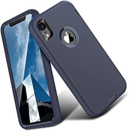 ORIbox Exalted Series Liquid Silicone iPhone XR Case, Soft-Touch Finish of The Liquid Silicone Exterior Feels, No Regret Case for iPhone XR for Women & Men, Blue