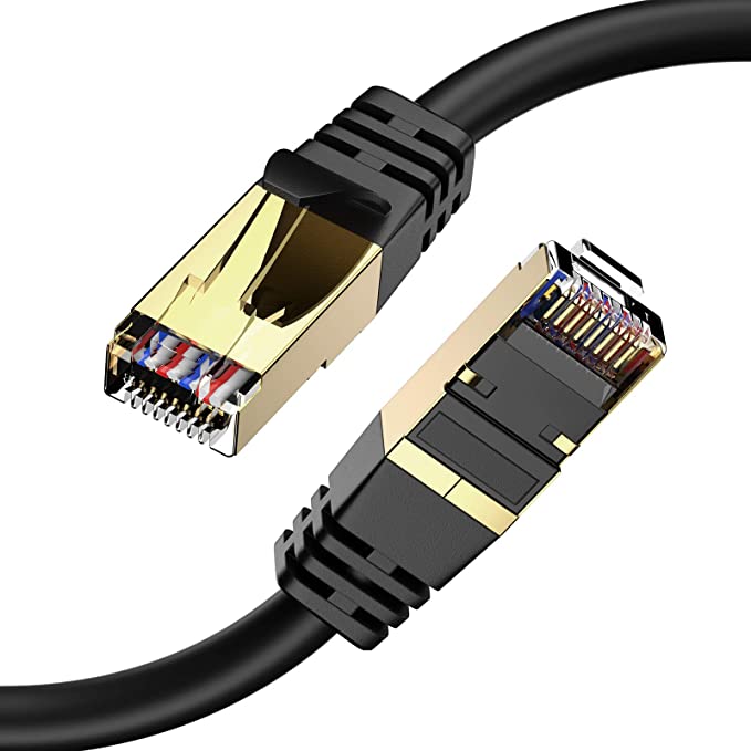 Cat8 Ethernet Cable, 150FT Network Cable for Outdoor&Indoor, Heavy Duty High Speed 26AWG Shielded LAN Cable, 40Gbps, 2000Mhz with Gold Plated RJ45 Connector for Router, Modem, Gaming, Xbox